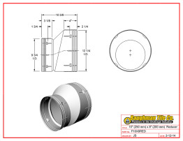 10" (250 mm) x 8" (200 mm) Reducer