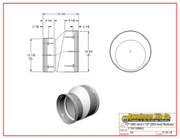 12" (300 mm) x 10" (250 mm) Reducer