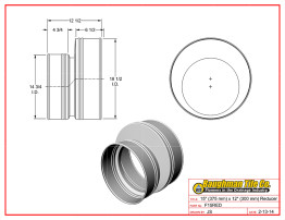 15" (375 mm) x 12" (300 mm) Reducer