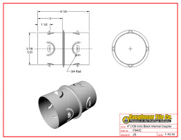 4" (100 mm) Black Internal Coupler