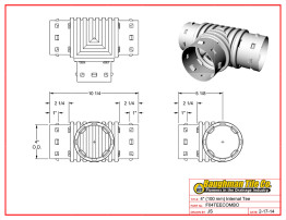 4" (100 mm) Internal Combo Tee