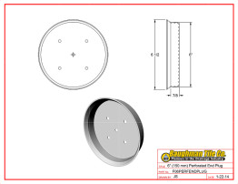 6" (150 mm) Perforated End Plug