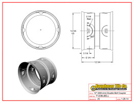 12" (300 mm) Double Bell Coupler