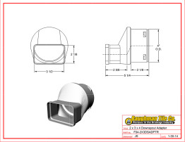 2 x 3 x 4 Downspout Adapter