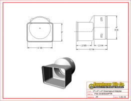 3 x 4 x 4 Downspout Adapter