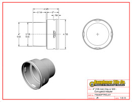 4 in Clay Adapter Stepped Taper