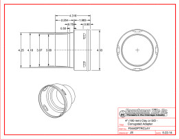 4" Clay Adapter Stepped Taper