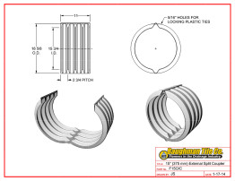 15" (375 mm) External Split Coupler