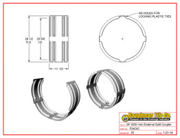 24" (600 mm) External Split Coupler