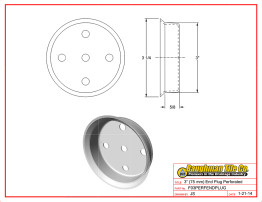 3" (75 mm) End Plug Perforated