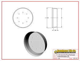 4" (100 mm) End Plug Perforated