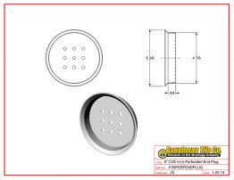 5" (125 mm) Perforated End Plug