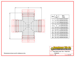 Dual Wall Cross Tee - Plain End External