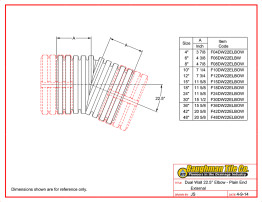 Dual Wall 22.5° Elbow - Plain End External