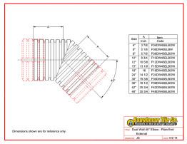 Dual Wall 45° Elbow - Plain End External