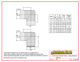 12-48" Dual Wall 90° Elbow - Inline Bell End External