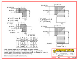 4-10" Dual Wall 90° Elbow - Bell End External