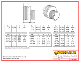 6-18" Dual Wall Reducer - Plain End External