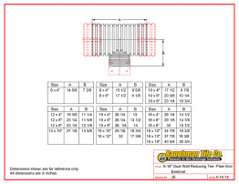 6-18" Dual Wall Reducing Tee - Plain End External