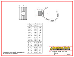 Dual Wall Saddle Tee - Plain External