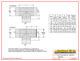 12-48" Dual Wall Tee - Bell End External