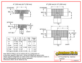 4-10" Dual Wall Tee - Bell End External