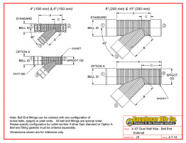 4-10" Dual Wall Wye - Bell End External