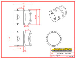 4" I/C Tap Tee - Long (10/12")